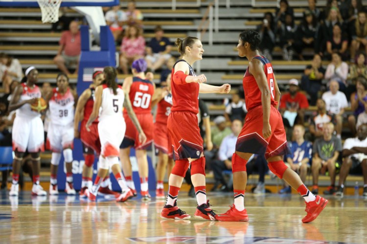 Lindsay Whalen y Angel McCoughtry
