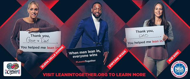 Lean in together. Campaña a favor de la igualdad de género en el trabajo y en el hogar. #LeanInTogether