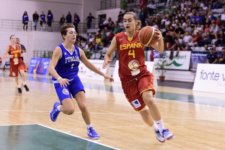 Alba Prieto. Europeo U16 Femenino de Portugal. Italia contra España.