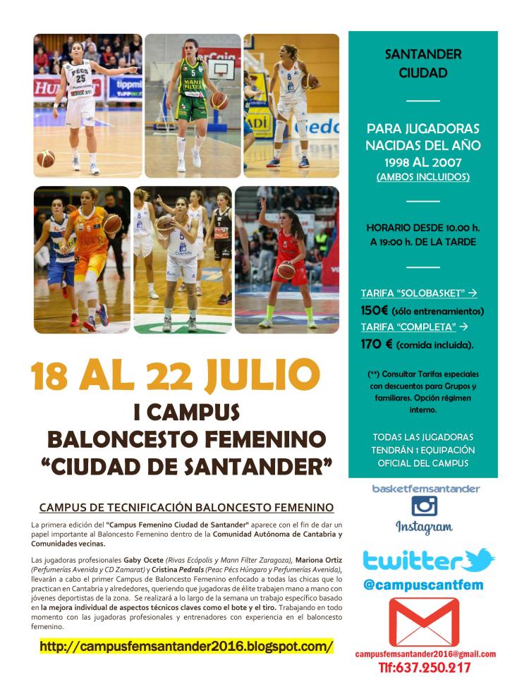 campus baloncesto femenino ciudad de santander