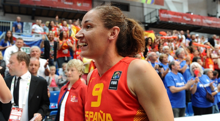 Laia Palau en el pasado Eurobasket de Hungría y Rumanía