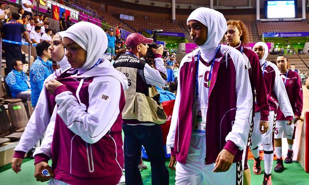 Catar no vivirá más situaciones como la de 2014 donde le impidieron disputar los Asian Games porque sus jugadoras llevaban hijab. 
