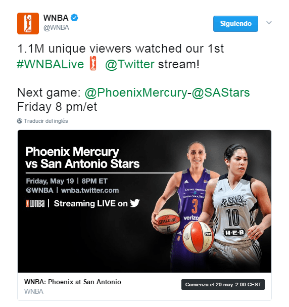 Twitter añade un emoji en los hashtags #WNBA y #WNBALive