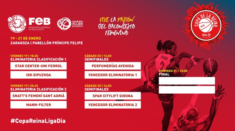 Copa de la Reina 2018: Emparejamientos y horarios