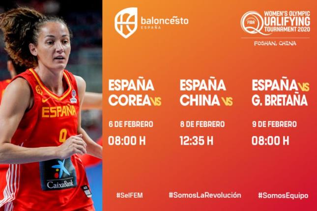 Preolímpico de China. Horarios de los partidos de España
