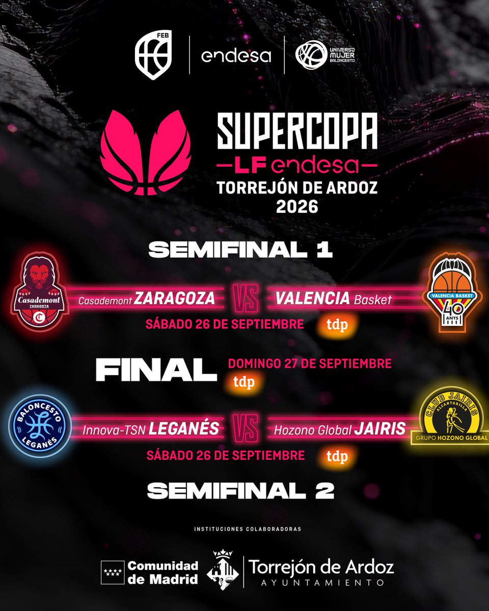 Supercopa Liga Femenina Endesa: Emparejamientos